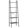 Schwarzes Standregal Erzebet 56x35x174cm (5-stöckig)