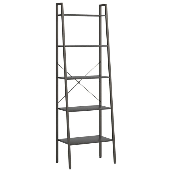 Schwarzes Standregal Erzebet 56x35x174cm (5-stöckig)