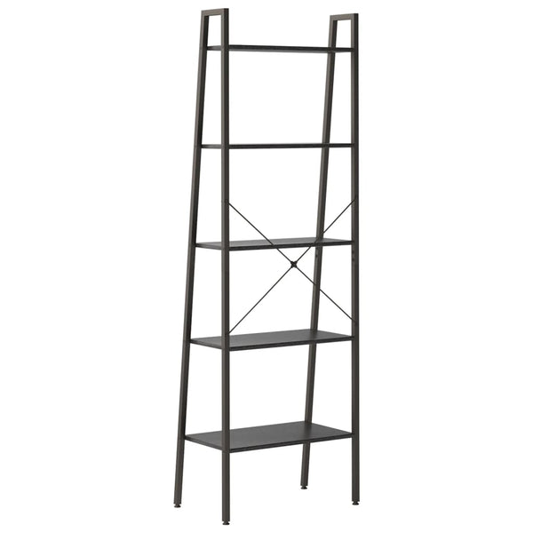 Schwarzes Standregal Erzebet 56x35x174cm (5-stöckig)