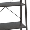 Schwarzes Standregal Erzebet 56x35x174cm (5-stöckig)