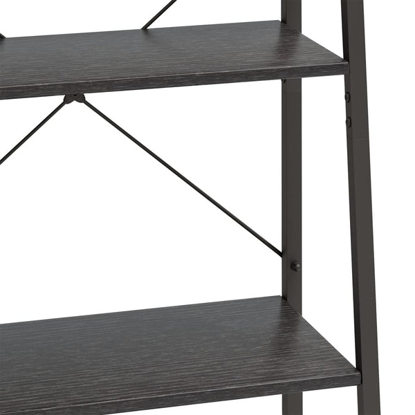 Schwarzes Standregal Erzebet 56x35x174cm (5-stöckig)