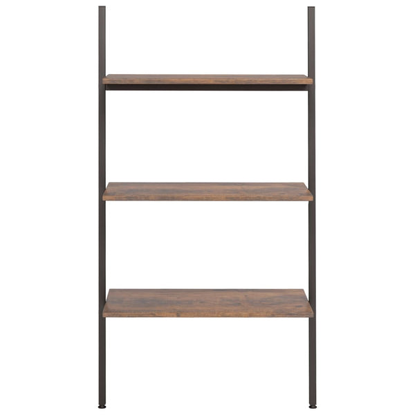 Dunkelbraunes und schwarzes 3-lagiges schräges Regal von Consaant 64x34x116cm