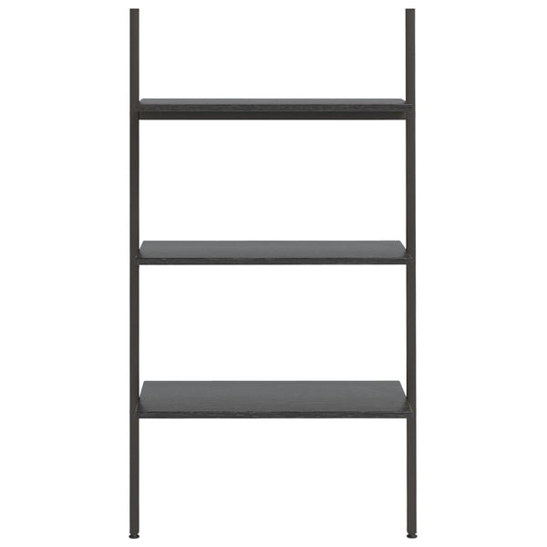 Schwarzes 3-stöckiges schräges Regal Consaant 64x34x116cm