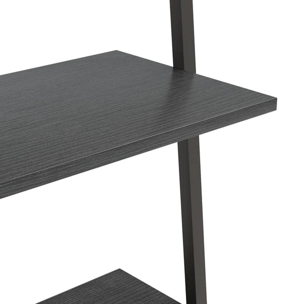 Musta 4-kerroksinen kalteva hylly Consaantin 64x34x150,5cm