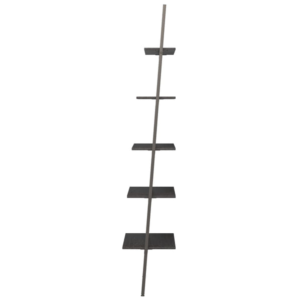 Schwarzes Schrägregal Consaant 64x34x185,5cm (5-lagig)