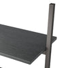 Schwarzes Schrägregal Consaant 64x34x185,5cm (5-lagig)
