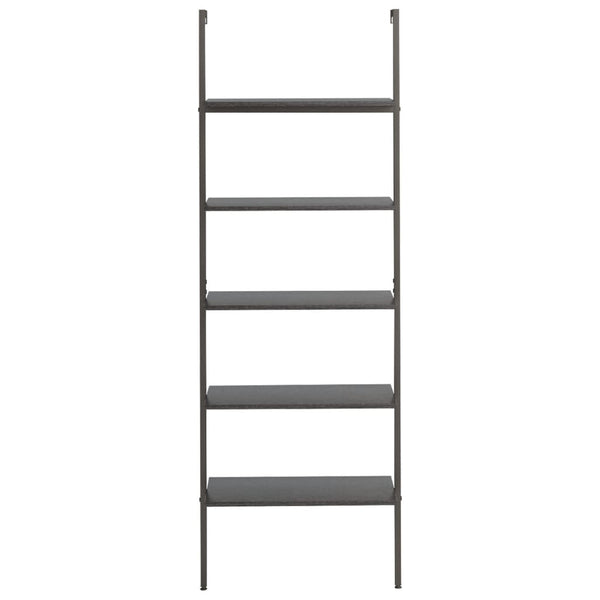 Schwarzes schräges Regal Crivita 64x35x185cm (5-stöckig)