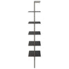 Schwarzes schräges Regal Crivita 64x35x185cm (5-stöckig)