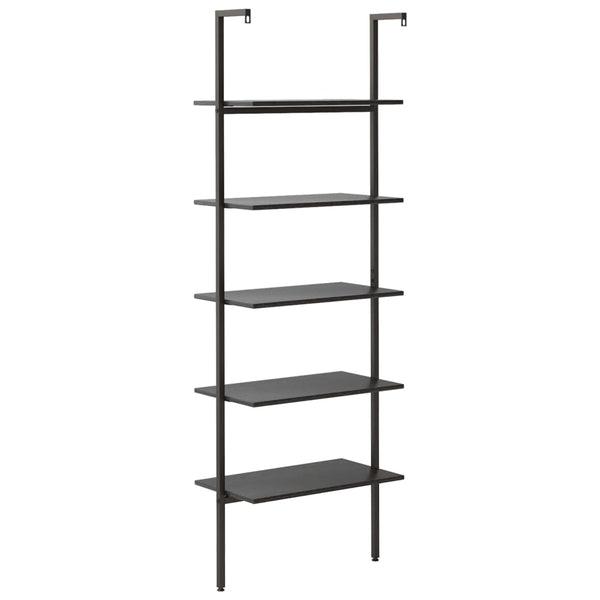 Schwarzes schräges Regal Crivita 64x35x185cm (5-stöckig)