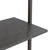 Schwarzes schräges Regal Crivita 64x35x185cm (5-stöckig)