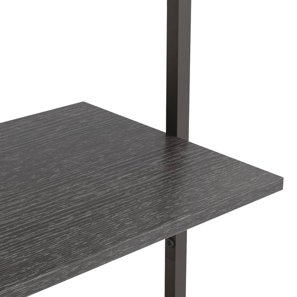 Schwarzes schräges Regal Crivita 64x35x185cm (5-stöckig)