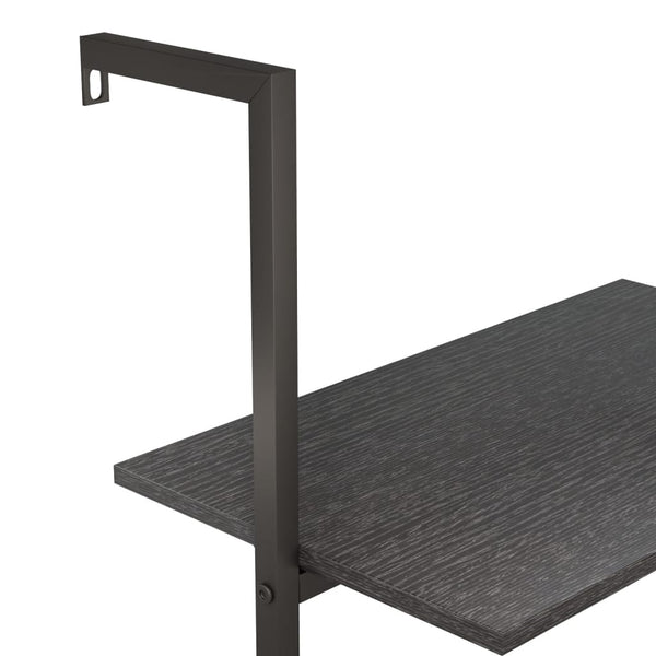 Schwarzes schräges Regal Crivita 64x35x185cm (5-stöckig)