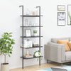 Schwarzes schräges Regal Crivita 64x35x185cm (5-stöckig)