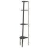 Schwarzes Eckregal Petreanu 45,5x31,5x150cm (4-stöckig)