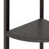 Schwarzes Eckregal Petreanu 45,5x31,5x150cm (4-stöckig)