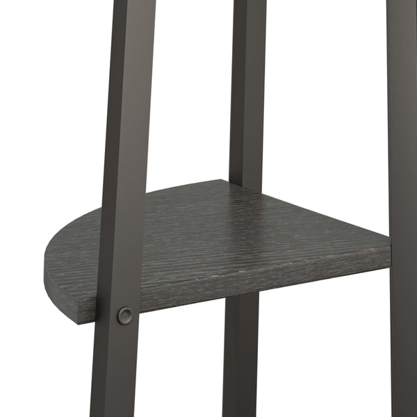 Schwarzes Eckregal Petreanu 45,5x31,5x150cm (4-stöckig)