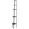 Schwarzes Eckregal Petreanu 45,5x31,5x180cm (5-lagig)