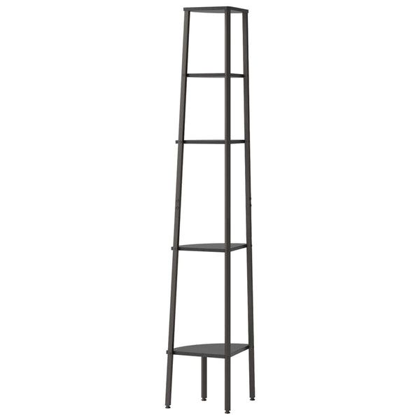 Schwarzes Eckregal Petreanu 45,5x31,5x180cm (5-lagig)