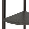 Schwarzes Eckregal Petreanu 45,5x31,5x180cm (5-lagig)