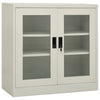 Hellgrauer Büroschrank Ameli 90x40x90cm (Stahl)