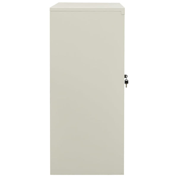 Hellgrauer Büroschrank Ameli 90x40x90cm (Stahl)