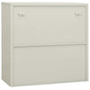 Hellgrauer Büroschrank Ameli 90x40x90cm (Stahl)