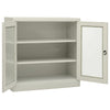 Hellgrauer Büroschrank Ameli 90x40x90cm (Stahl)