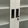 Hellgrauer Büroschrank Ameli 90x40x90cm (Stahl)