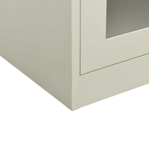 Hellgrauer Büroschrank Ameli 90x40x90cm (Stahl)