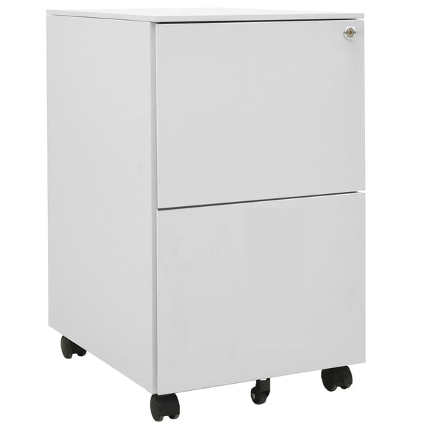 Hellgrauer Archivschrank ist zu transportieren zu Silvia 39x45x67cm (Stahl)