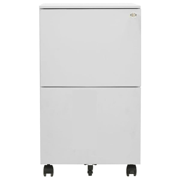Hellgrauer Archivschrank ist zu transportieren zu Silvia 39x45x67cm (Stahl)