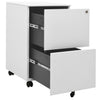 Hellgrauer Archivschrank ist zu transportieren zu Silvia 39x45x67cm (Stahl)