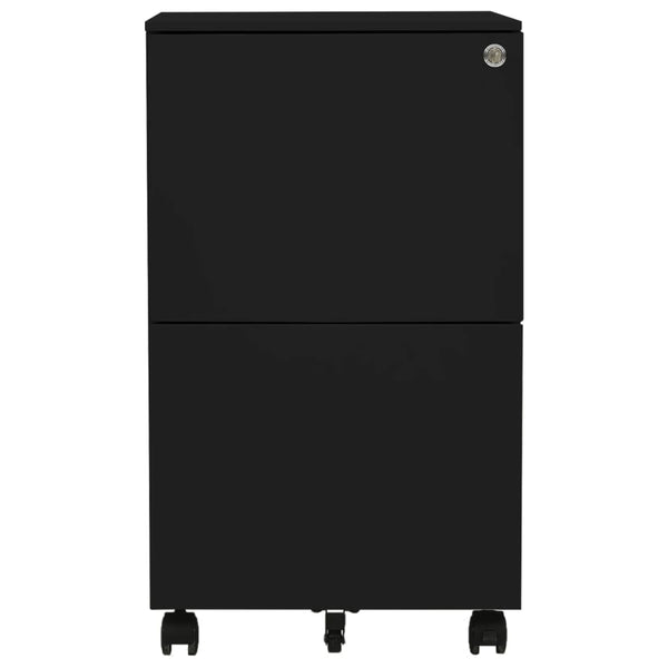 Schwarzer Aktenschrank (Stahl) 39x45x67cm zu Silvia bringen