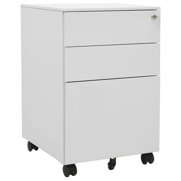 Hellgrauer Archivschrank verschiebbar Carey 39x45x60cm (Stahl)