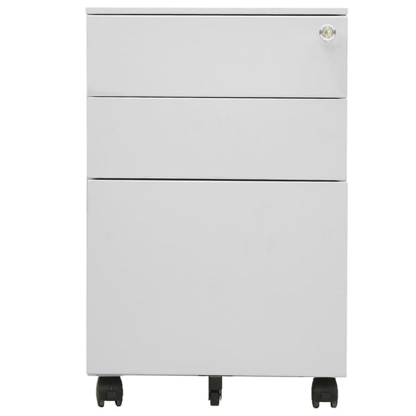 Hellgrauer Archivschrank verschiebbar Carey 39x45x60cm (Stahl)