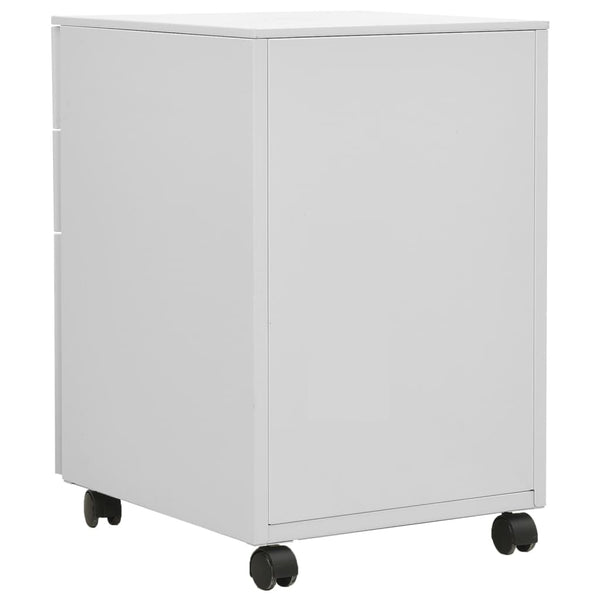 Hellgrauer Archivschrank verschiebbar Carey 39x45x60cm (Stahl)