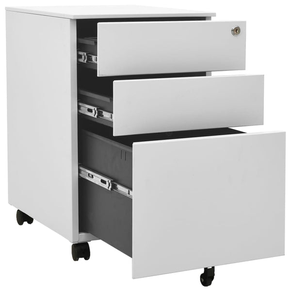 Hellgrauer Archivschrank verschiebbar Carey 39x45x60cm (Stahl)