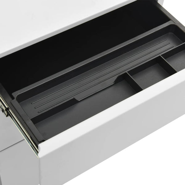 Hellgrauer Archivschrank verschiebbar Carey 39x45x60cm (Stahl)