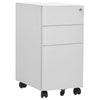 Hellgrauer Archivschrank Laviniu, mobil, 30x45x59cm (Stahl)