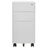 Hellgrauer Archivschrank Laviniu, mobil, 30x45x59cm (Stahl)