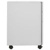 Hellgrauer Archivschrank Laviniu, mobil, 30x45x59cm (Stahl)