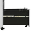 Hellgrauer Archivschrank Laviniu, mobil, 30x45x59cm (Stahl)