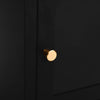 Nachttisch Molidul Schwarz 40x30x54,5cm (Stahl und Glas)