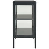 Anthrazitfarbenes Sideboard Kazzi 70x35x70cm (Stahl und Glas)