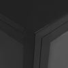 Schwarzes Sideboard Zeidula 105x35x70cm (Stahl und Glas)