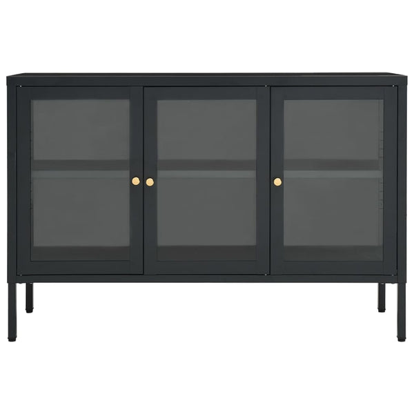 Antrasiitti senkki Zeidula 105x35x70cm (teräs ja lasi)