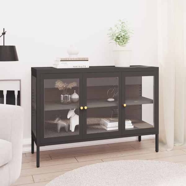 Antrasiitti senkki Zeidula 105x35x70cm (teräs ja lasi)