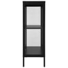 Schwarze Kommode Sarbana 75x35x105cm (Stahl und Glas)