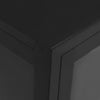 Schwarze Kommode Sarbana 75x35x105cm (Stahl und Glas)