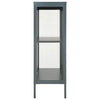 Highboard Sarbana 75x35x105cm Anthrazit (Stahl und Glas)